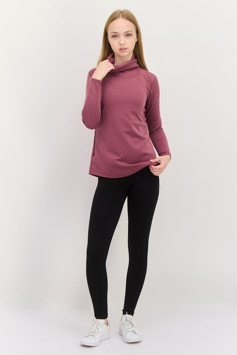 SKECHERS Women Sportswear Fit  Long Sleeve Outdoor Sweatshirts, Purple - Image 2