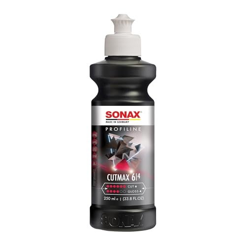 SONAX CutMax Compound 246141 | High-Abrasive Paint Correction Polish for P1500 Grit Sanding Marks | Silicone-Free, Dust-Free, and Odorless | Long Buffing Cycle for Severe Weathered Paint | 250ml - Image 1