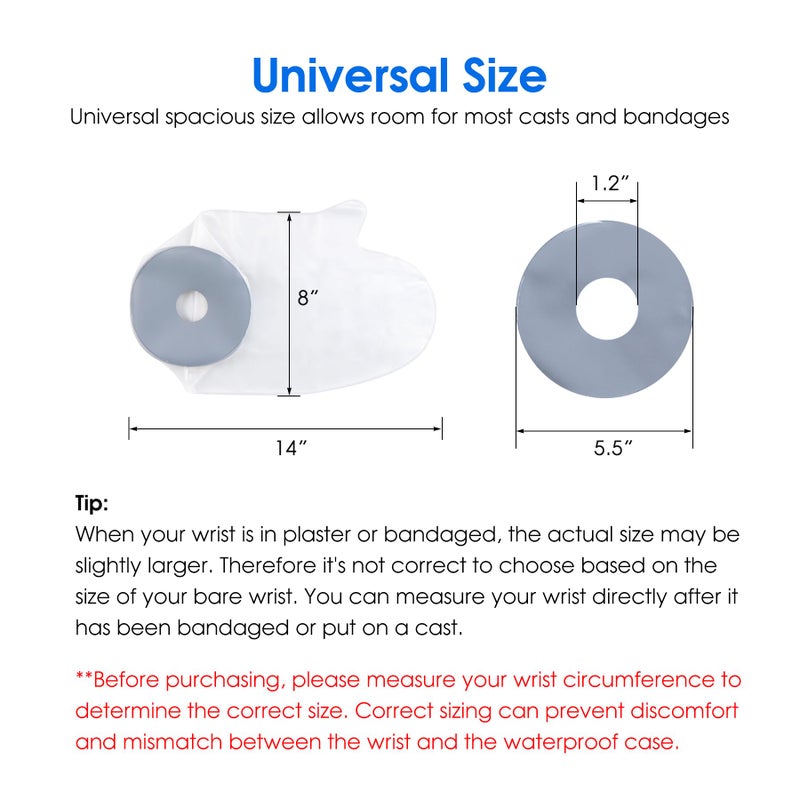 COMFYTHERA Waterproof Hand Cast Cover for Shower Wound Protector Bath Adult Watertight Cast Bag Showering for Surgery Wrist, Finger, Reusable Durable (A-Hand) - Image 2