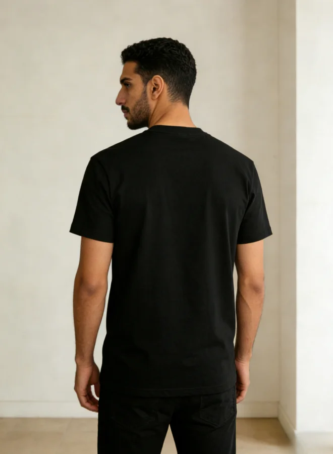 Take Two Men Black Text Print Short Sleeve T-Shirt