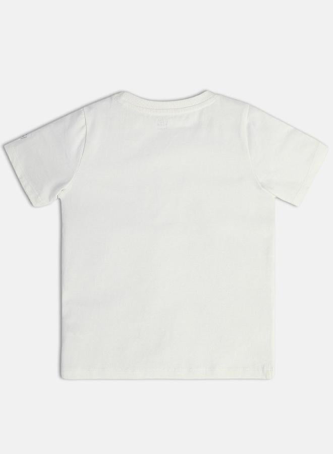 MINIKLUB Boys Printed Cotton T-Shirt with Round Neck - Image 2