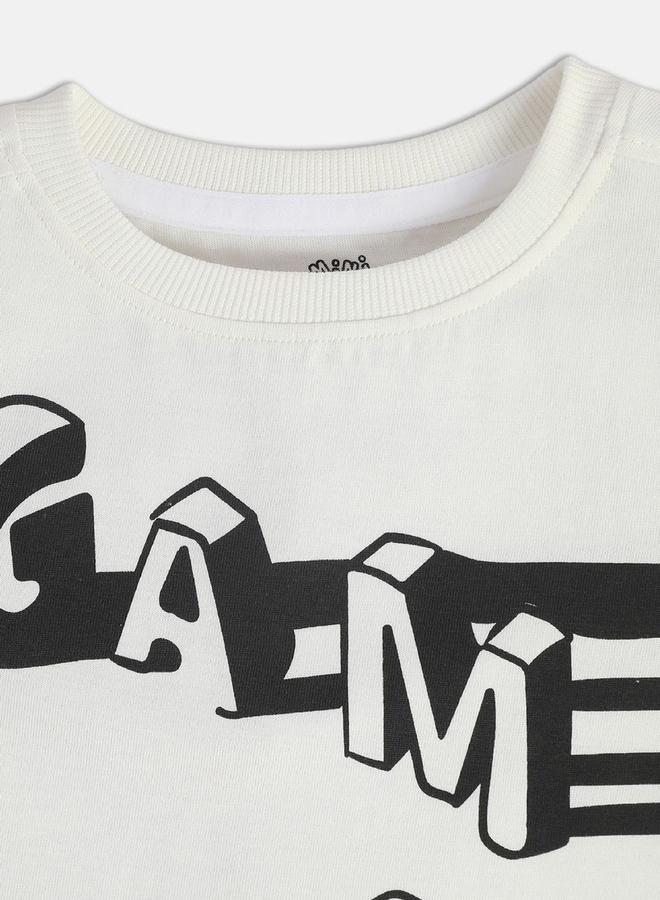 MINIKLUB Boys Printed Cotton T-Shirt with Round Neck - Image 3