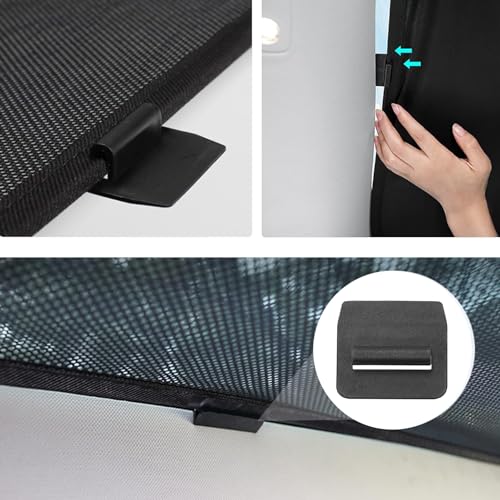 Jaronx Compatible with Tesla Sunshade Clips Sunroof Sunshade Roof Shade Insert Clips for Tesla Model 3/Y/S/X-12PCS - Image 2