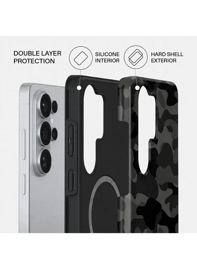 Mobcos Samsung Galaxy S26 Ultra Shadow Camo Premium Case Compatible with Hybrid Dual-Layer Hard Shell + Silicone Protection - Scratch-Resistant Shockproof Mobile Cover