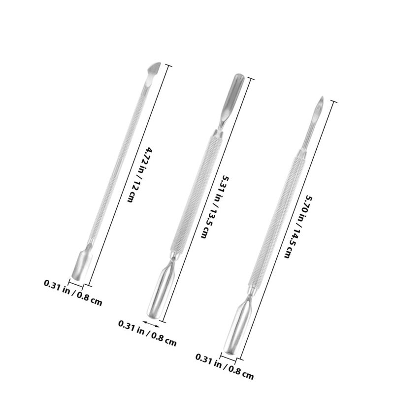 Major city pickup option PRETYZOOM 3pcs Stainless Steel Dual-end Cuticle Pusher Nail Scraper Set for Women Professional Manicure Gel Polish Remover Nail Care Tool No overseas transit wait General purpose premium build Pre-stock well-packed goods Spec compliant trusted quality Occasional & permanent usable Rack sorted local inventory Wide use compliant quality Nationwide warehouse layout Varied global sizing picks Gulf approved global quality Tiered purchase options Classic practical design Cross-location transit friendly build Versatile application Global flexible sizing options Full land route delivery General standard crafted Temp resistant All choice modern design Shop & home all-space compatible Diverse application fit Freeze crack proof Modern warehouse management Intra-city fast distribution - Image 2