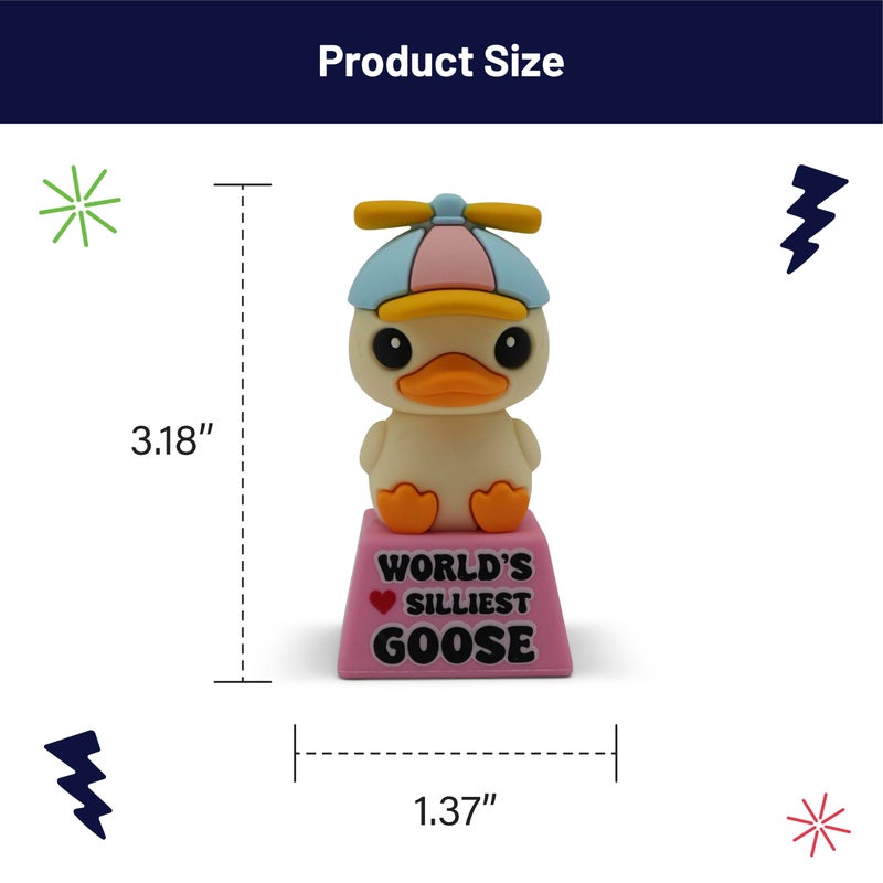 GOOFBALLS Miniature Desk Figurine â€“ Cute & Quirky Office Decor for Desk, Shelf, or Workspace â€“ Fun Tiny Collectible Statue for Adults, Coworkers, or Home Office Gift - Silly Goose - Image 2