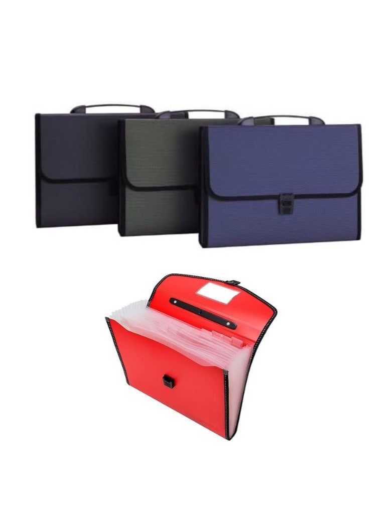 Generic 13 Pockets Expanding Files With Tie ( Color May Vary )  - Image 2