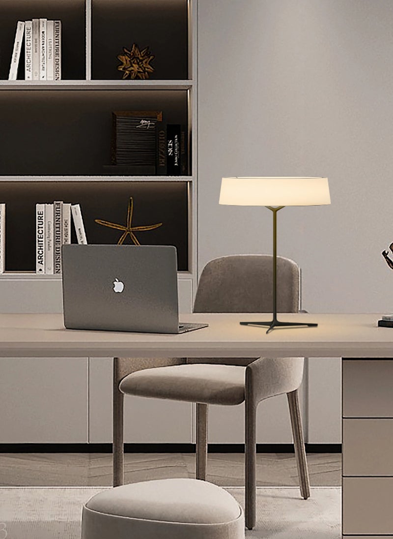 Onelight High-Grade Bedroom Living Room Atmosphere Light LED Table Lamp, Cotton Lampshade, Push-Button Switch, Suitable for Living Room/Bedroom/Study Room 40W  - Image 4