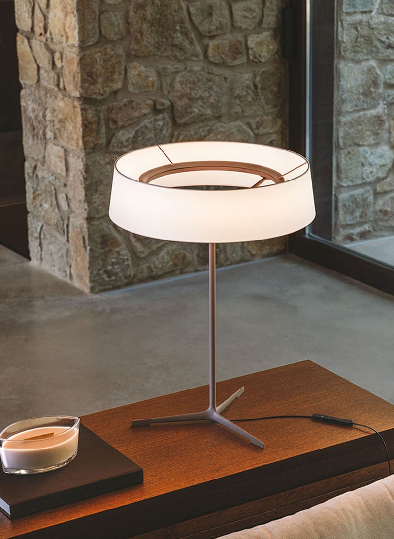 Onelight High-Grade Bedroom Living Room Atmosphere Light LED Table Lamp, Cotton Lampshade, Push-Button Switch, Suitable for Living Room/Bedroom/Study Room 40W  - Image 2