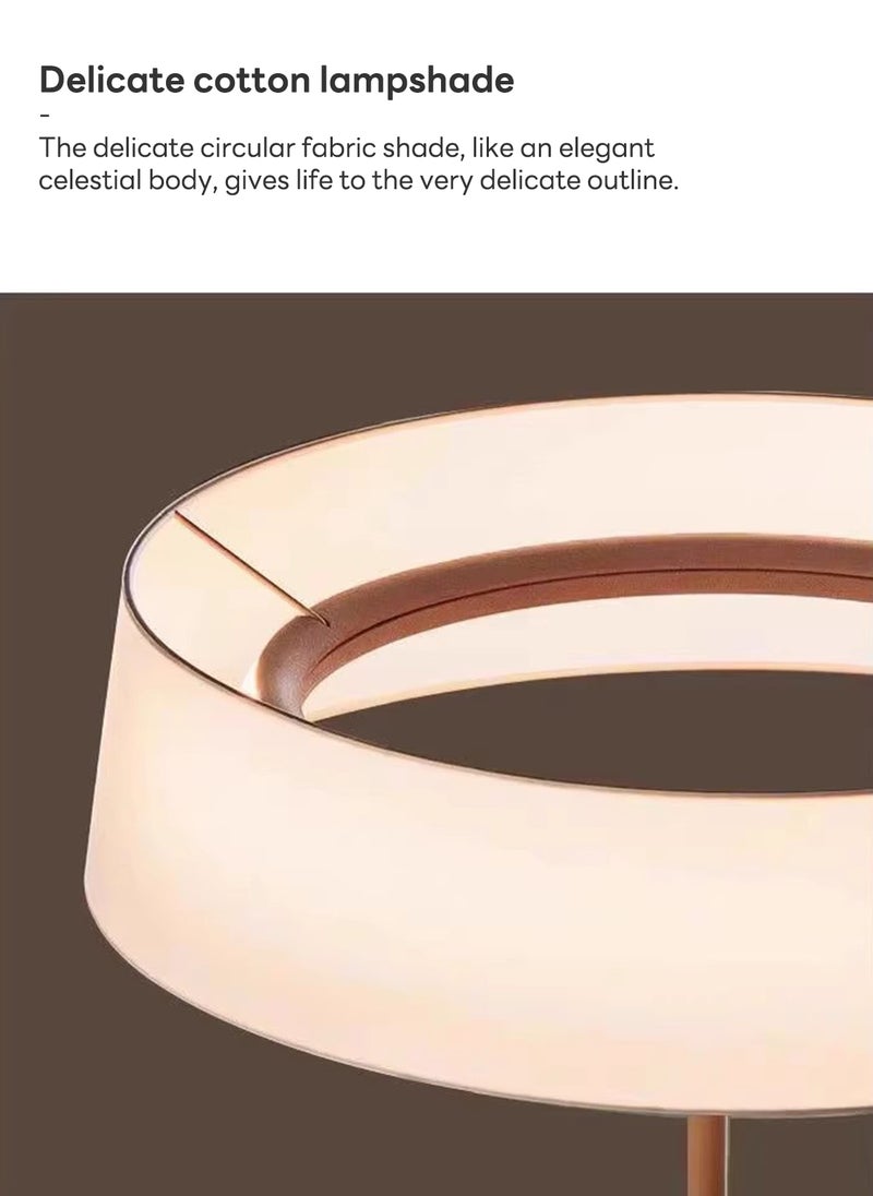 Onelight High-Grade Bedroom Living Room Atmosphere Light LED Table Lamp, Cotton Lampshade, Push-Button Switch, Suitable for Living Room/Bedroom/Study Room 40W  - Image 5