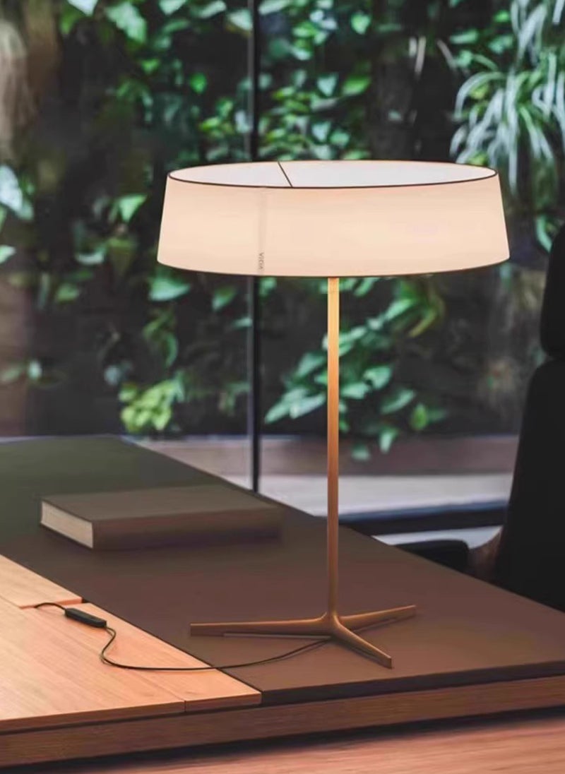 Onelight High-Grade Bedroom Living Room Atmosphere Light LED Table Lamp, Cotton Lampshade, Push-Button Switch, Suitable for Living Room/Bedroom/Study Room 40W  - Image 3