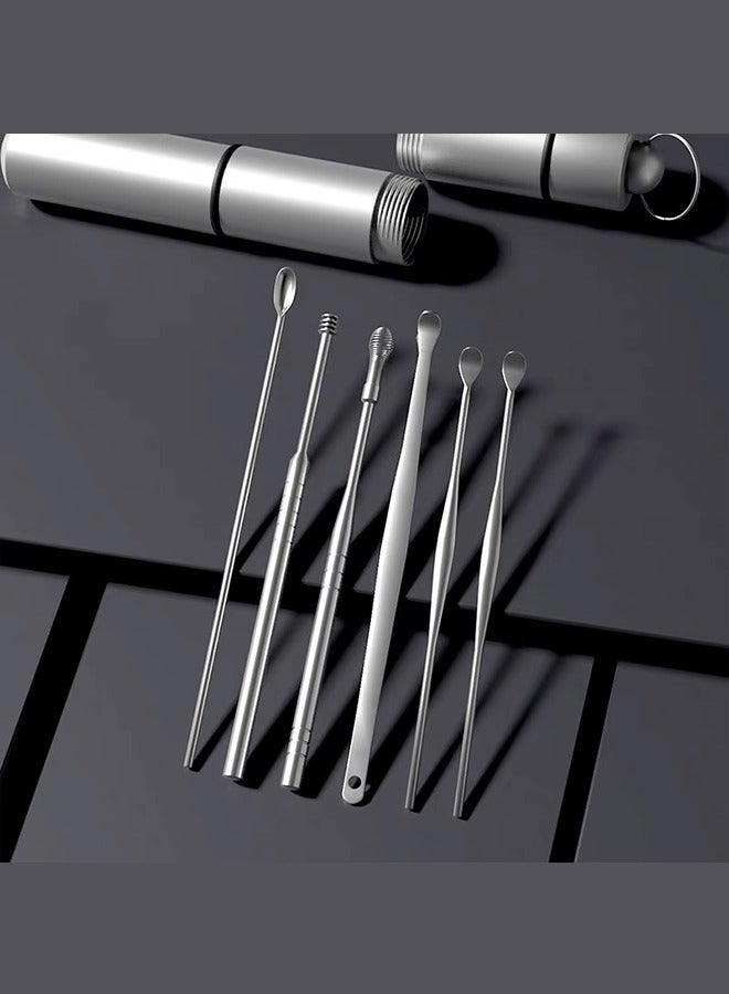 Generic 1 Set Ear Pick Tool Cleaning Artifact Multifunction Stainless Steel Travel (Primary Colours)  - Image 1