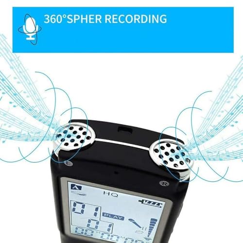 Technoview 8GB LCD Display MP3 Player Voice Recorder USB Professional Dictaphone Digital Audio Voice Recorder with WAV MP3 Player Black_8GB - Image 3
