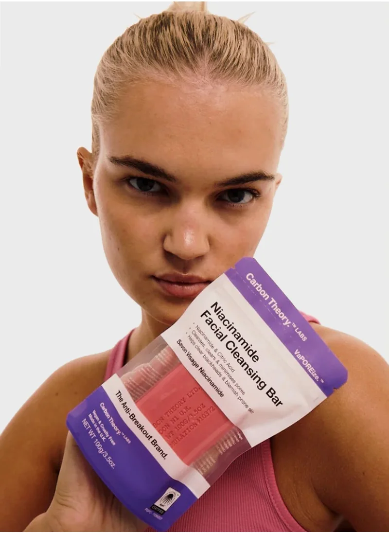 Carbon Theory Niacinamide Facial Cleansing Bar (Pink) 100G
