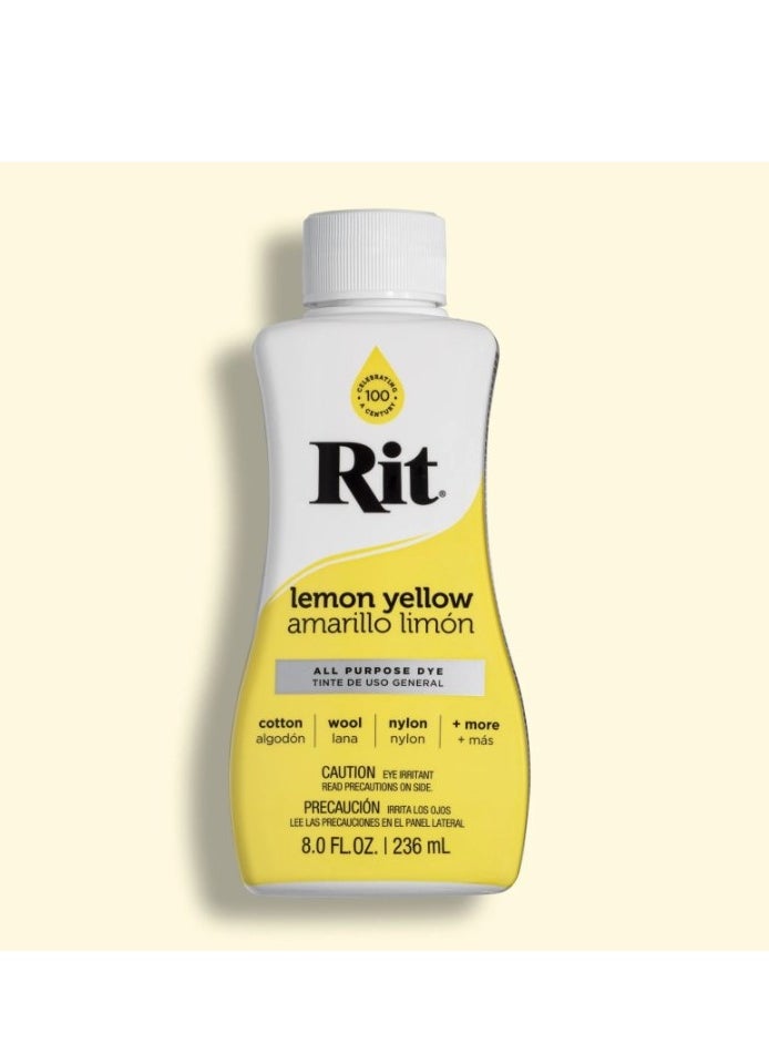 RIT - Rit All-Purpose Liquid Dye, Lemon Yellow - Image 1