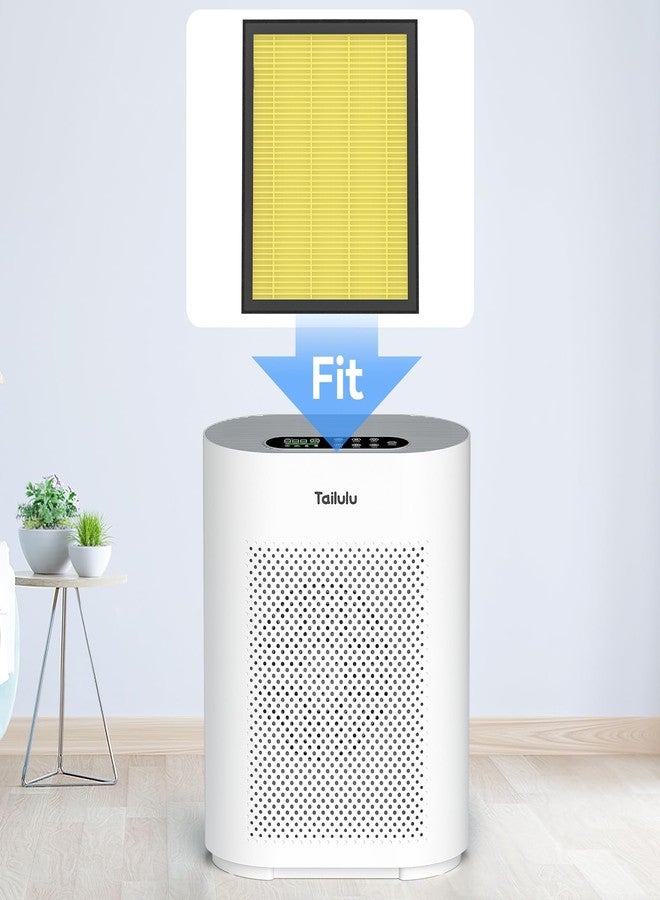 Tailulu Air Purifier Filter for HQKJ-180 Air Purifier, H14 Grade True HEPA for Large Room Filter Allergies Pollen Smoke Dust Pet Dander, HQKJ-180 Replacement Filter (Yellow 2Pack) - Image 2