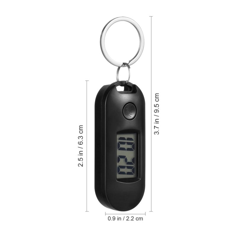Black Digital Clock Keychain Silent Mini Alarm Clock For Students 6 5X2 5X1 9CM - Image 3