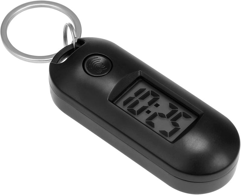 Black Digital Clock Keychain Silent Mini Alarm Clock For Students 6 5X2 5X1 9CM - Image 1