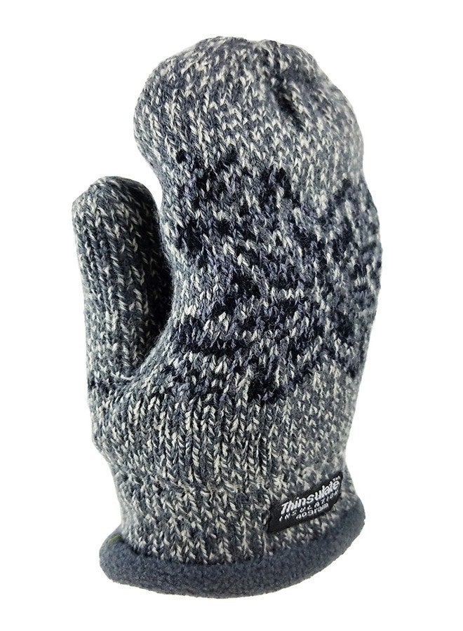 BRUCERIVER Guantes Bruceriver para mujer, con copo de nieve, de punto, con forro polar Thinsulate cálido - Image 5