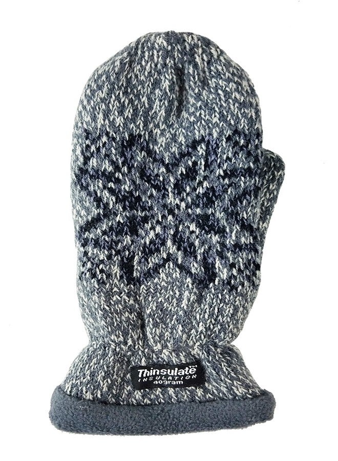 BRUCERIVER Guantes Bruceriver para mujer, con copo de nieve, de punto, con forro polar Thinsulate cálido - Image 2