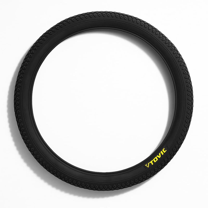 V-Tovic Tires 26 Inch Bicycle Tire – 57-559 (26x2.125) Premium Hybrid & Road Bike Tire, Durable Rubber Compound, Strong Sidewall Protection, Anti-Slip Grooved Tread, Ideal for City Commuting - Image 1