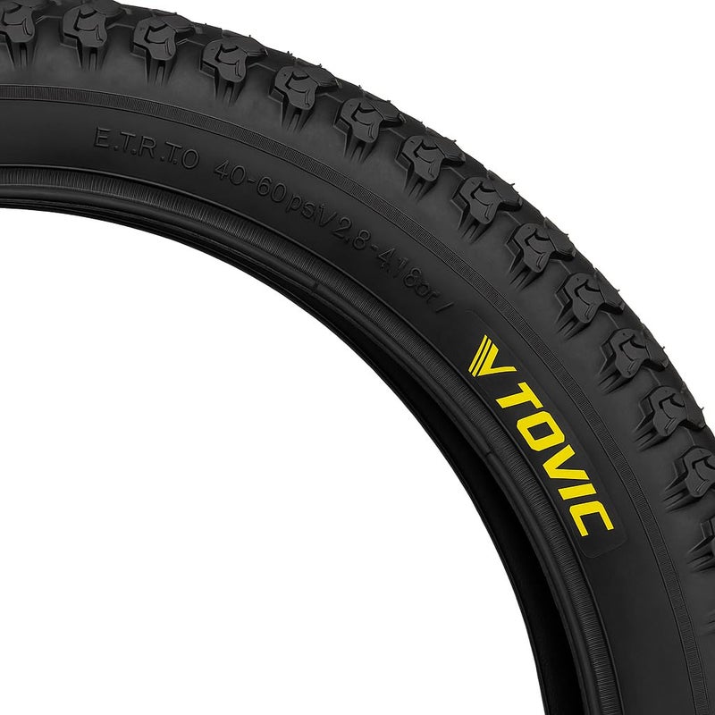 V-Tovic Tires 26 Inch Bicycle Tire – 57-559 (26x2.125) Premium Hybrid & Road Bike Tire, Durable Rubber Compound, Strong Sidewall Protection, Anti-Slip Grooved Tread, Ideal for City Commuting - Image 3