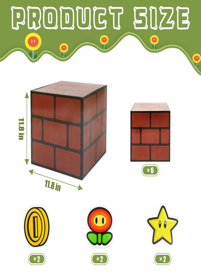 Seozio 6PCS Big Party Boxes, Brick Boxes and 6 Set Centerpieces for Birthday Party Decorations, Game Party, Christmas Halloween Classroom Supplies Favors. (11.8 x 11.8 Inch - Image 2