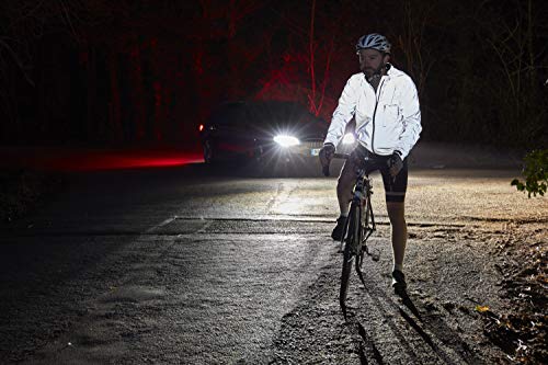 Ettore Mens Cycling Jacket Waterproof Breathable High Visibility Reflective Silver - Night Glow - XL - Image 5