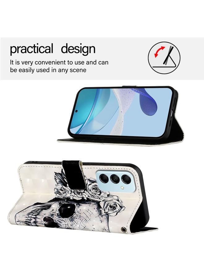 S-TOP Case For Samsung Galaxy M14 5G Global 3D Painting Horizontal Flip Leather Phone Case - Image 3