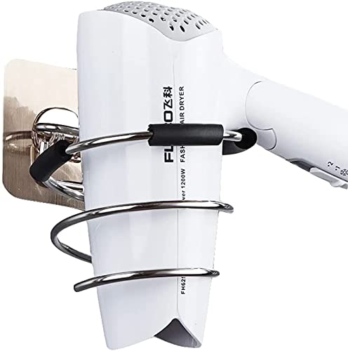 NAIDEV 1 PCs Stainless Steel Punch-Free Spiral Wall Mounted Hair Dryer Organizer Rack Hairdryer Holder Bathroom Accessories Anti-Rust and Waterproof - Image 3