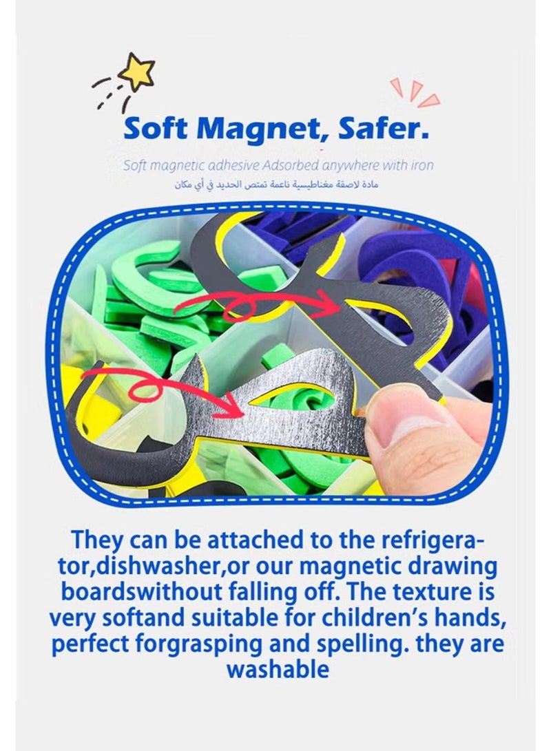 Arabic Magnetic Alphabet Letters Kit, School Alphabet and Board Pack, Alphabet Learning Game Boards for Kids Spelling and Learning Activities, Double Sided Magnets（374 Pieces ） - Image 4