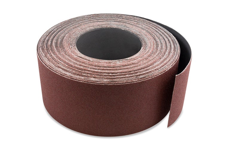 Red Label Abrasives 3 Inch X 70 FT 120 Grit Woodworking Drum Sander Strip Roll, Cut to Length - Image 1