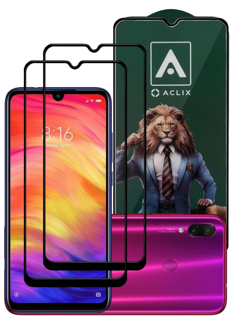 ACLIX 2 Pieces Antistatic ESD Dustproof Premium Quality High Definition Tempered Glass Screen Protector Designed For Xiaomi Redmi Note 7 - Image 1