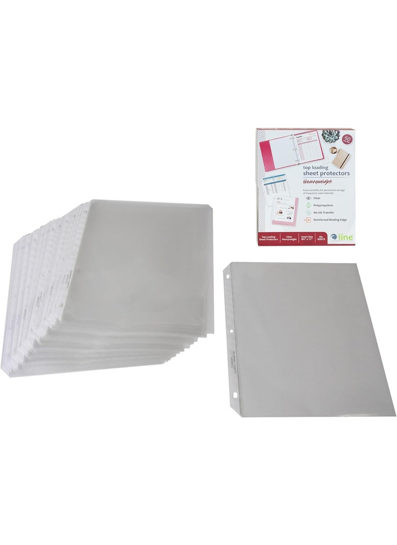 C-Line C-Line Heavyweight Polypropylene Sheet Protectors, Clear, 2", 11 x 8.5, 50/Box  - Image 2