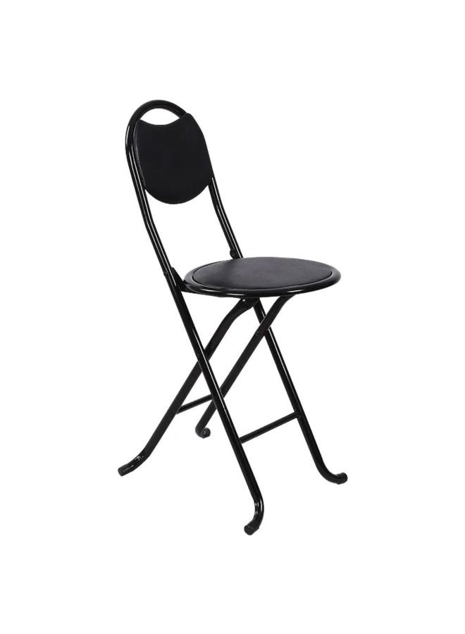 Easy-to-store folding metal chair
