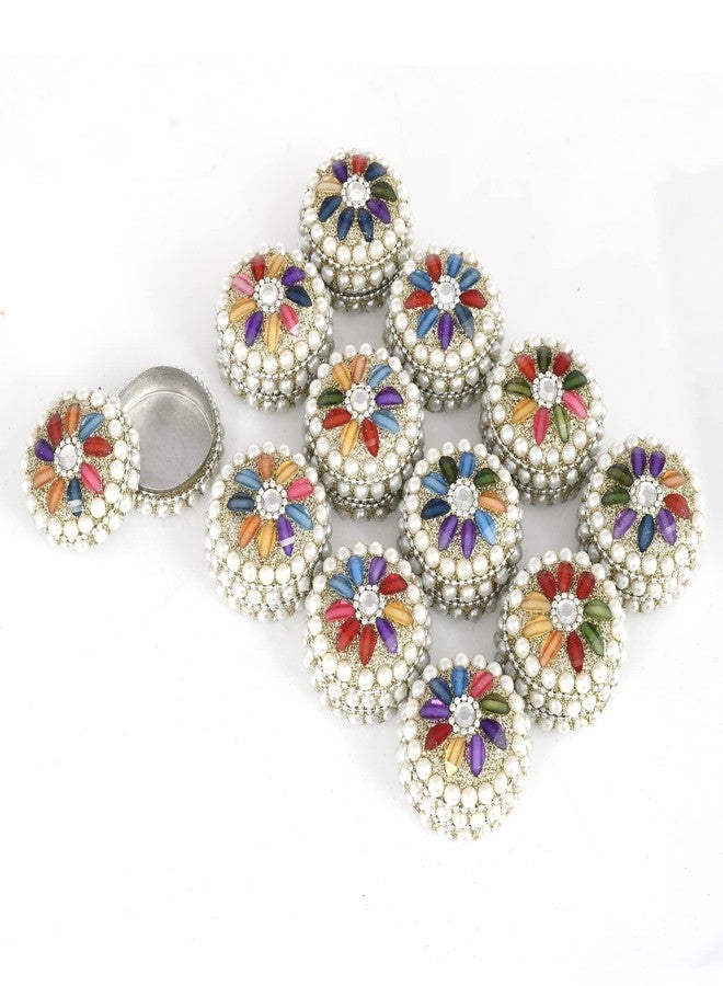 Craftam Aluminum Sindoor Daani, Kumkum Box Bharani Wedding Return Gifts - Set of 12 - Image 2