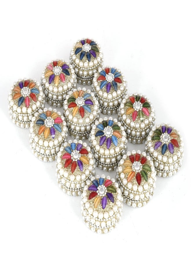 Craftam Aluminum Sindoor Daani, Kumkum Box Bharani Wedding Return Gifts - Set of 12 - Image 3