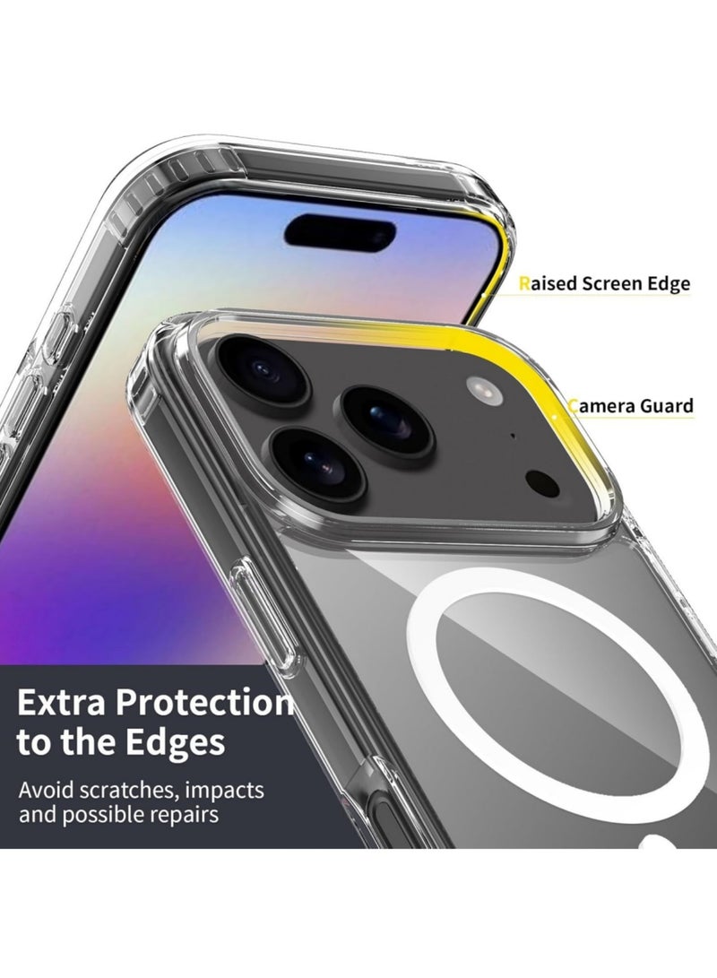 Aookay [5 in 1] for iPhone 17 Pro Max Case - Compatible with Magnetic Chargers with 2X Screen Protectors 2X Camera Protector Mil-Grade Protection Shockproof Slim Magnetic Case (17 Pro Max Clear) - Image 5