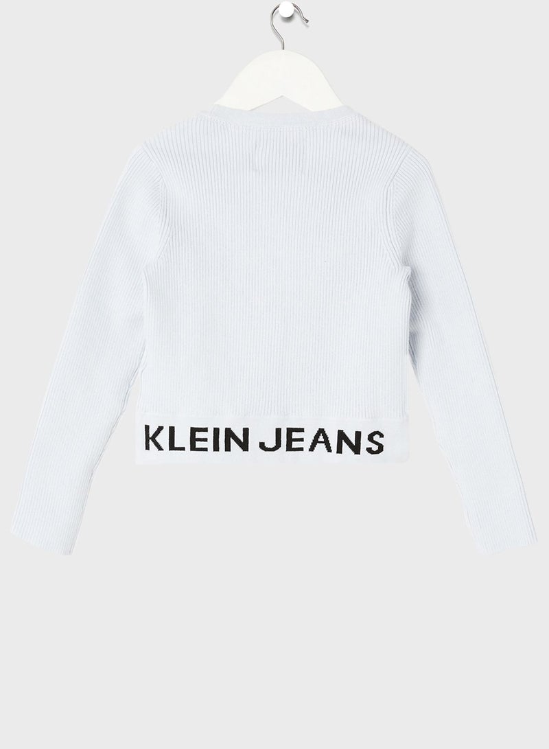 Calvin Klein Jeans Kids Crop Cardigan  - Image 2