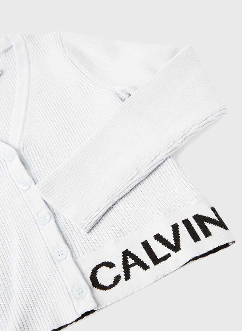 Calvin Klein Jeans Kids Crop Cardigan  - Image 3