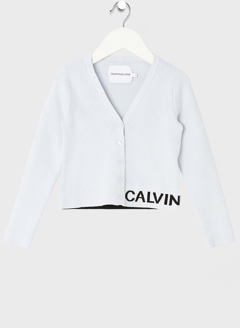 Calvin Klein Jeans Kids Crop Cardigan  - Image 1