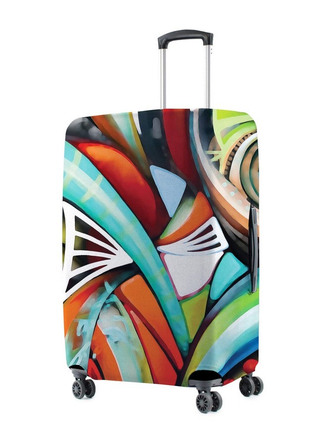 Nasher Miles Polyester 65 Cm (24 Inch) Medium Protective Modern Luggage Cover - Abstract Design, Multicolor - Image 1