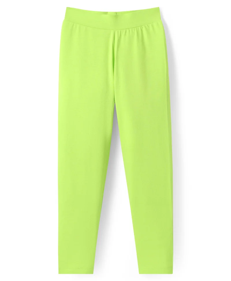 Pine Kids Pine Kids Solid Leggings (Pack of 2) - Black & Lime