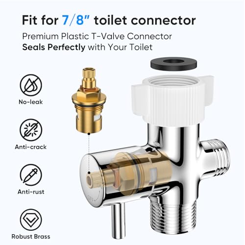 Arofa Handheld Bidet Sprayer for Toilet - 3 Pack Bidets Faucet for Existing Toilets Cloth Diaper Jet Sprayer, Stainless Steel Muslim Shower with Bidet Hose for Feminine Wash - Image 5