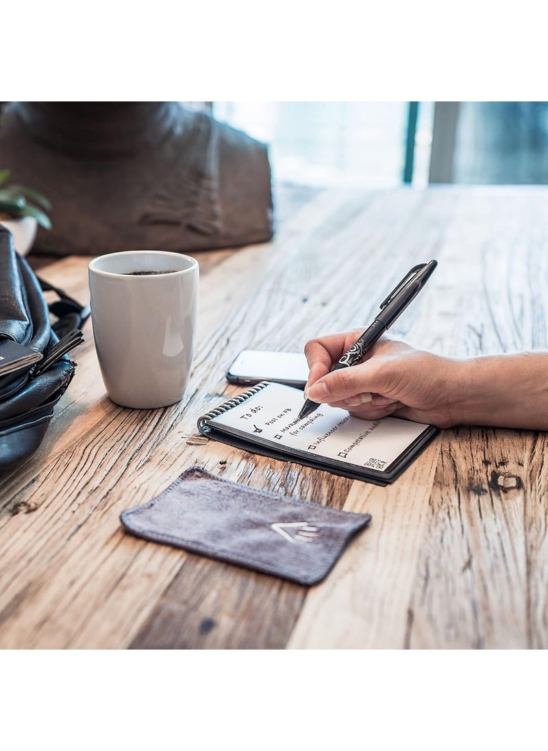 Rocketbook - Rocketbook Smart Reusable Notebook  Dotted Grid EcoFriendly Notebook with 1 Pilot Frixion Pen  1 Microfiber Cloth Included  Infinity Black Cover Mini Size 35 x 55 Pack of 48 - Image 1