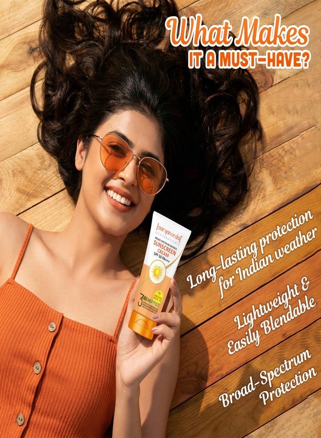 Aryanveda SPF 50 PA+++ Sunscreen Cream for Men & Women | Matte Finish | No White Cast | Water Resistant | Broad Spectrum UVA UVB Protection 67g Pack Of 1 - Image 2