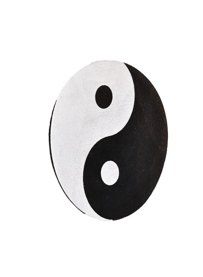JIC Gem 1Pcs3.9 Yin Yang Tai Chi Selenite Charging Plate for Crystals Selenite Etched Plate Hexagonal Selenite Carved Plate Selenite Coaster for Reiki Decor FENG Shui Metaphysical Gemstone - Image 1
