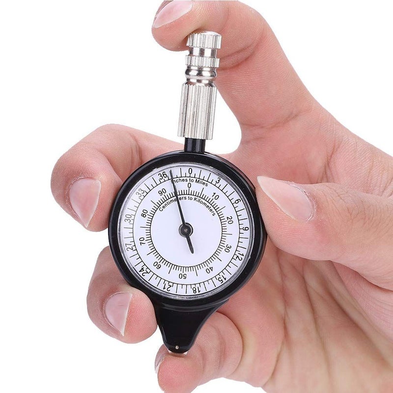 Mini Metal Map Measurer Distance Calculator for Camping Hiking Cycling - Image 3