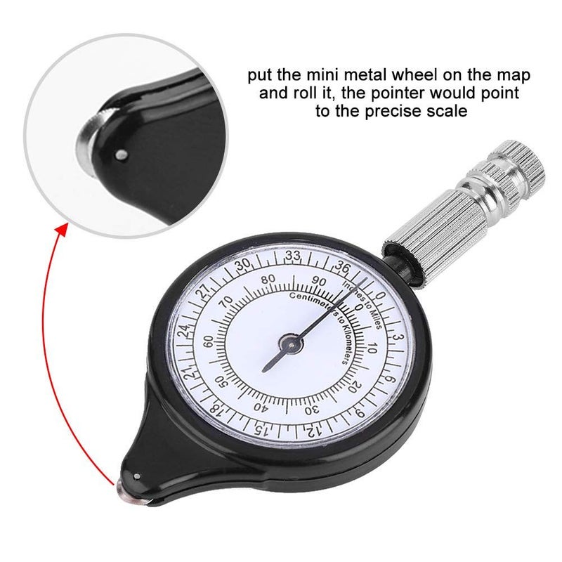 Mini Metal Map Measurer Distance Calculator for Camping Hiking Cycling - Image 4