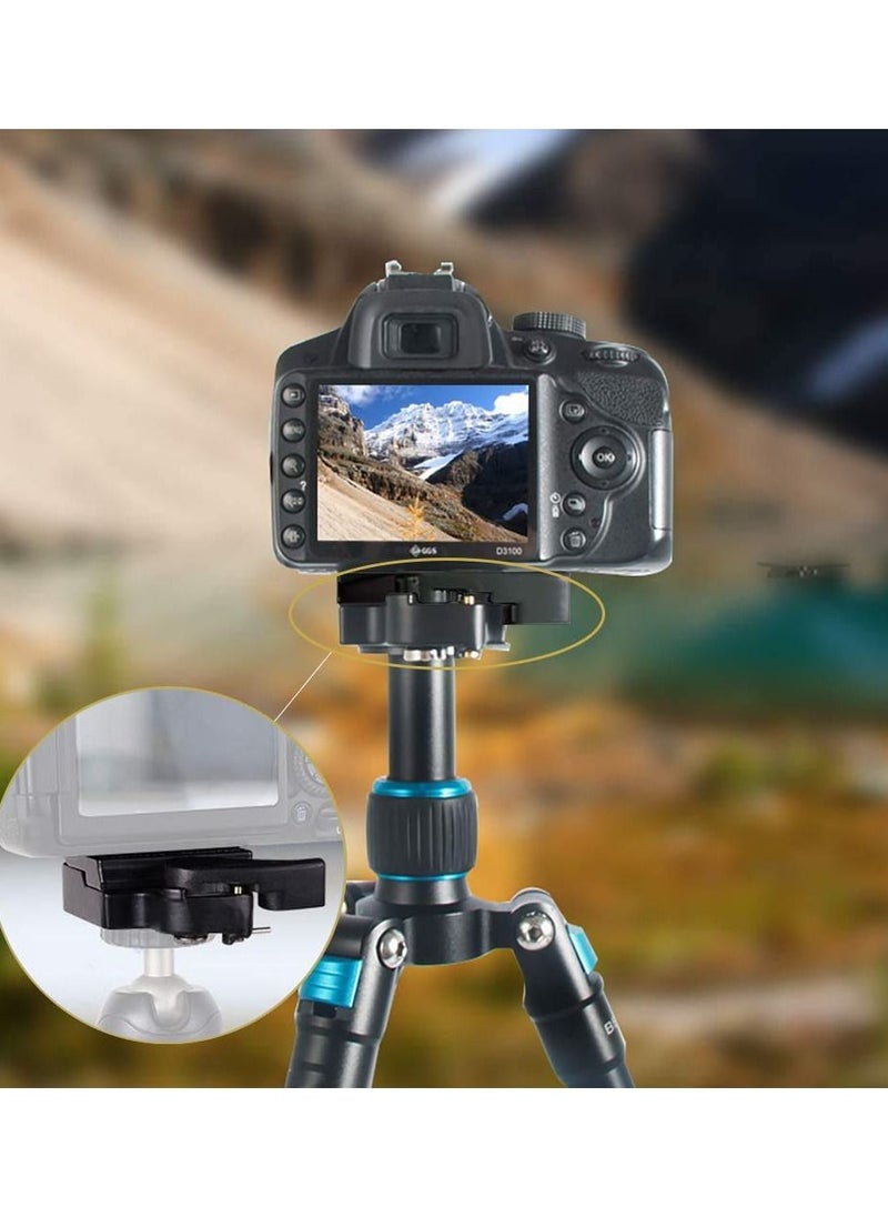SYOSI - 323 RC2 Quick Release Plate Compatible with Manfrotto 200PL-14 QR Plates Adapter, with Rapid Connect Clamp and 1/4'' to 3/8'' Screw for DSLR Camera Tripod Ball Head - Image 1